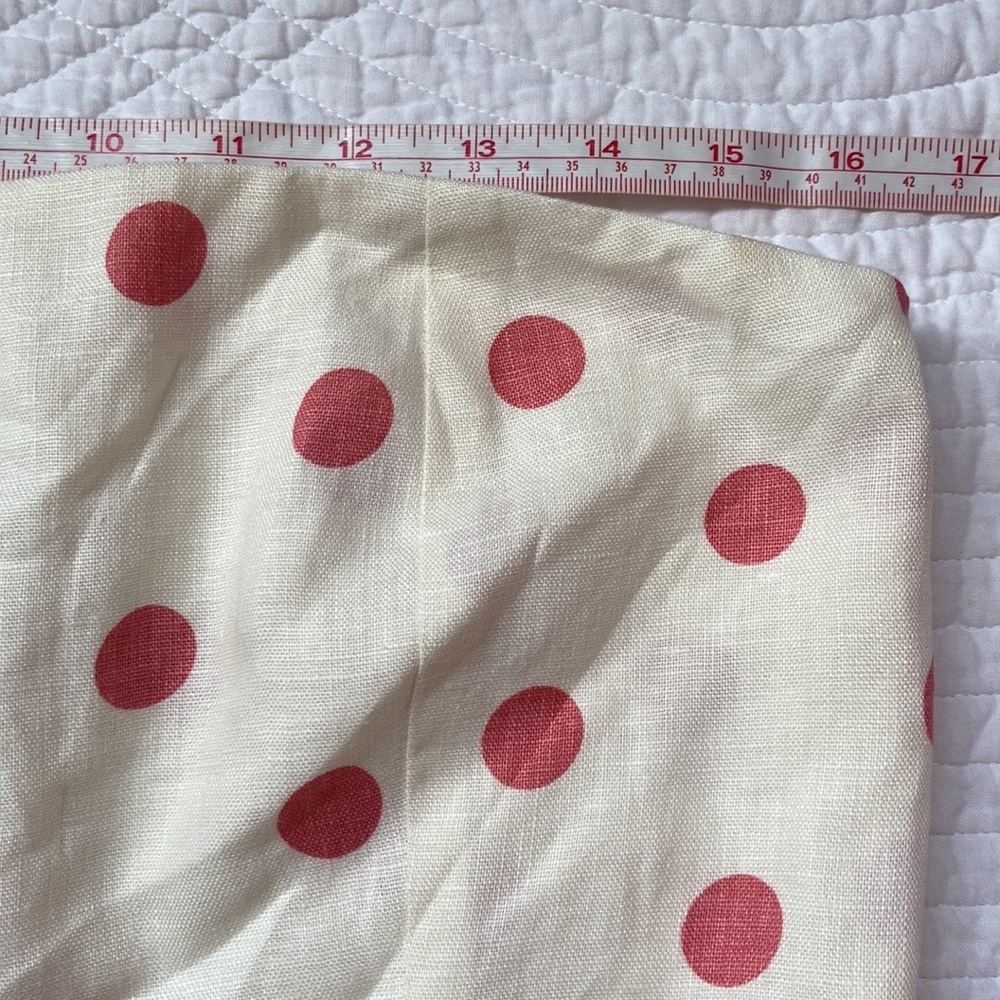 Reformation Turnip Andie Mini Dress Linen Cream Polka Dot Blush Pink 12 NWT - Picture 11 of 17